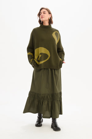 RETRO CIRCLE PRINT KNIT