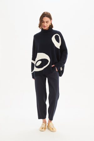 RETRO CIRCLE PRINT KNIT