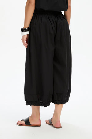 RUFFLE CUFF POPLIN PANT