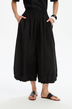 RUFFLE CUFF POPLIN PANT