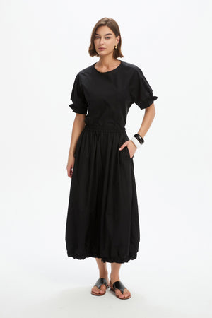 RUFFLE CUFF POPLIN PANT
