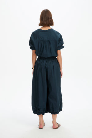 RUFFLE CUFF POPLIN PANT