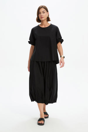 RUFFLE SLEEVE DETAIL TOP
