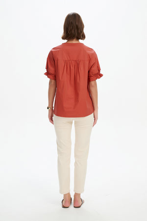 RUFFLE SLEEVE DETAIL TOP