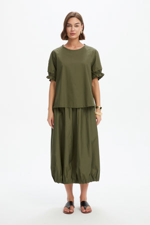 RUFFLE SLEEVE DETAIL TOP