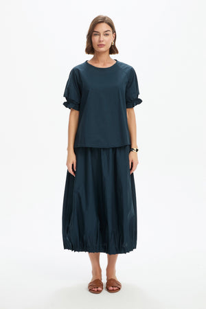 RUFFLE SLEEVE DETAIL TOP