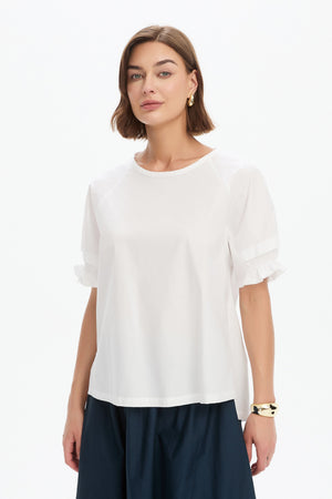 RUFFLE SLEEVE DETAIL TOP