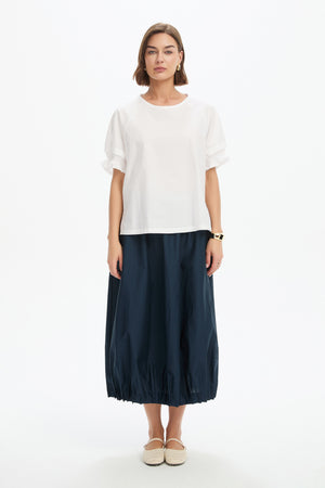 RUFFLE SLEEVE DETAIL TOP