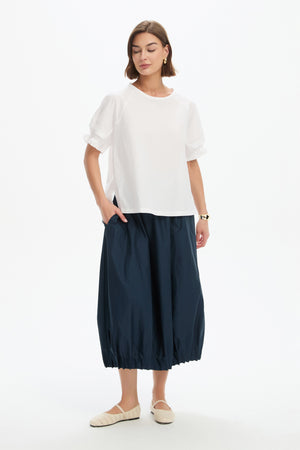 RUFFLE SLEEVE DETAIL TOP