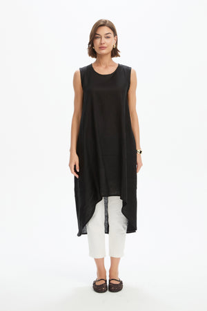 SPLIT HEM SLEEVELESS TUNIC