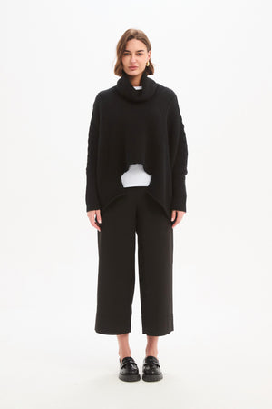 STEP HEM CROP KNIT