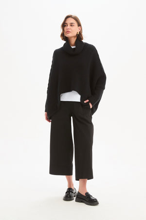STEP HEM CROP KNIT