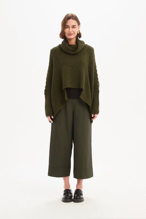 STEP HEM CROP KNIT