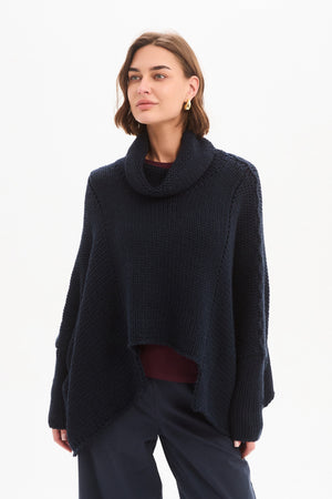 STEP HEM CROP KNIT