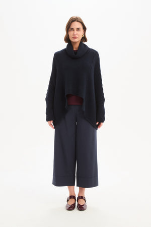 STEP HEM CROP KNIT