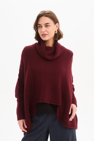 STEP HEM CROP KNIT