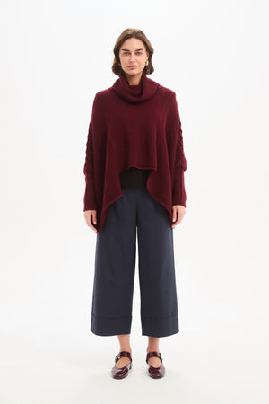 STEP HEM CROP KNIT