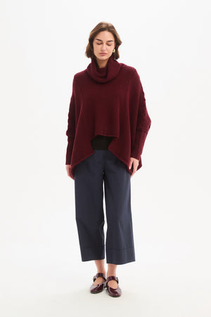 STEP HEM CROP KNIT