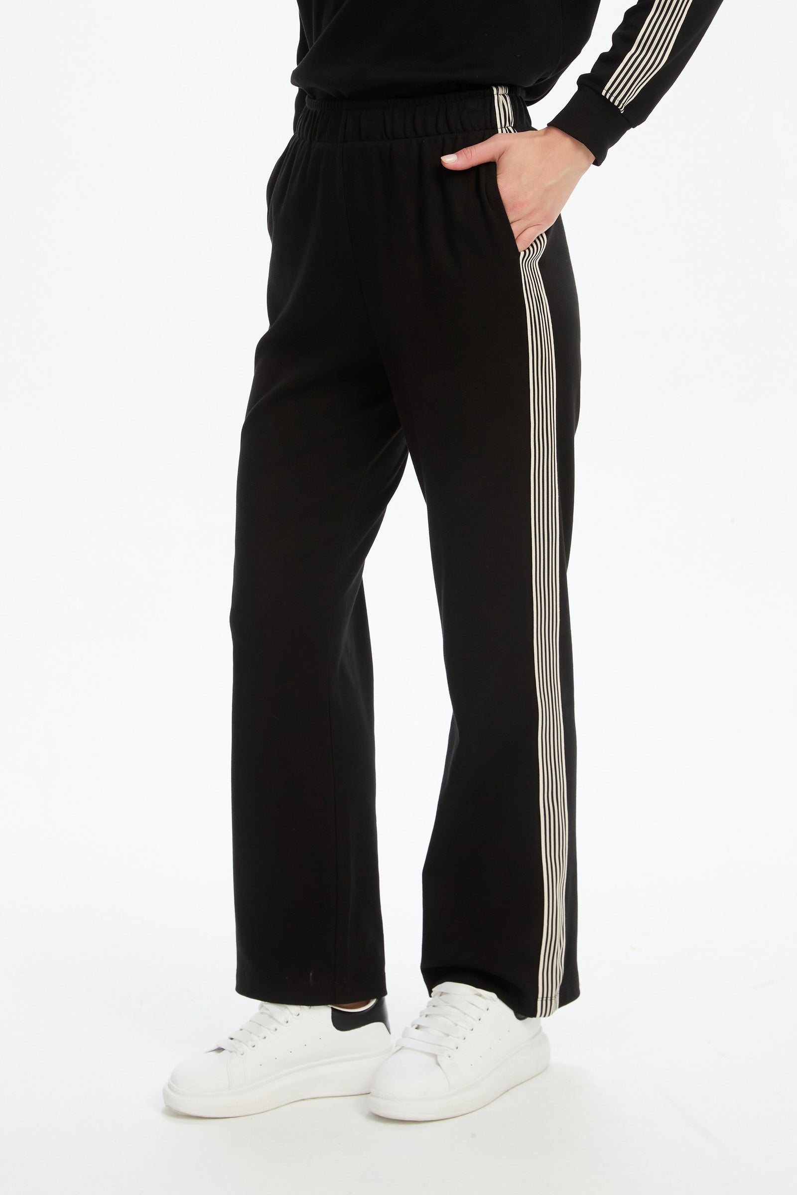 STRAIGHT LEG LOUNGE SUMMER PANT black