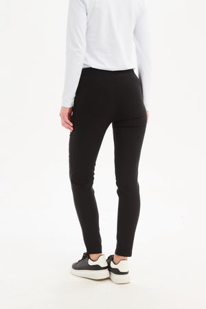 Women’s Slim Leg Straight Work Pants, Mid-Rise Waist 2