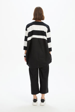 STRIPE BILLOW COMBI TOP
