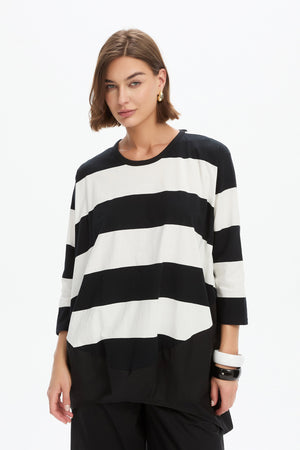 STRIPE BILLOW COMBI TOP