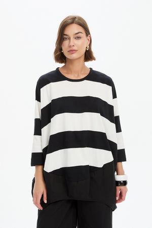 STRIPE BILLOW COMBI TOP
