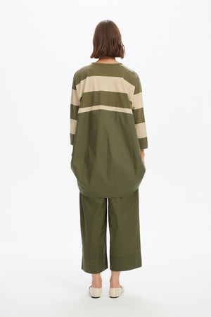 STRIPE BILLOW COMBI TOP
