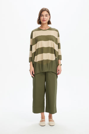 STRIPE BILLOW COMBI TOP