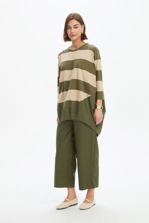 STRIPE BILLOW COMBI TOP