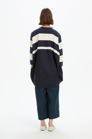 STRIPE BILLOW COMBI TOP