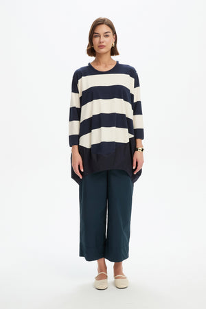 STRIPE BILLOW COMBI TOP