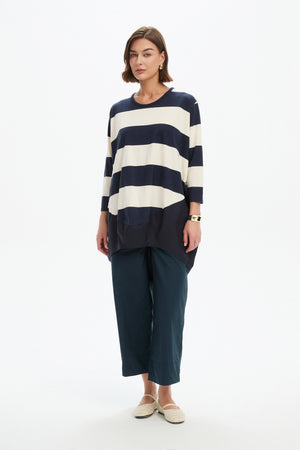 STRIPE BILLOW COMBI TOP