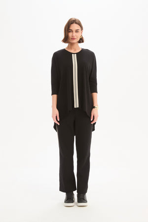 STRIPE FRONT 3/4 SLEEVE TEE