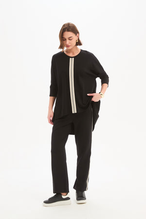 STRIPE FRONT 3/4 SLEEVE TEE