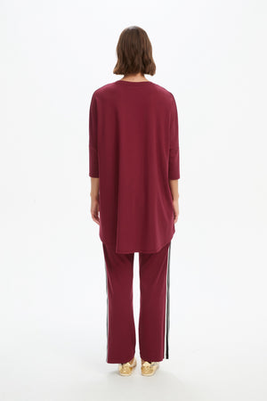 STRIPE FRONT 3/4 SLEEVE TEE
