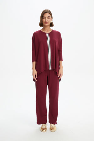STRIPE FRONT 3/4 SLEEVE TEE
