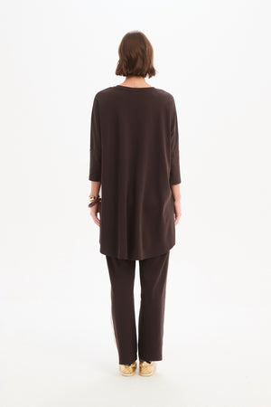 STRIPE FRONT 3/4 SLEEVE TEE