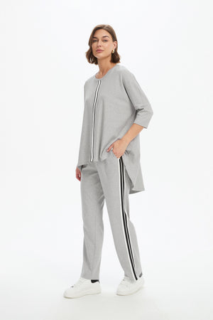 STRIPE FRONT 3/4 SLEEVE TEE