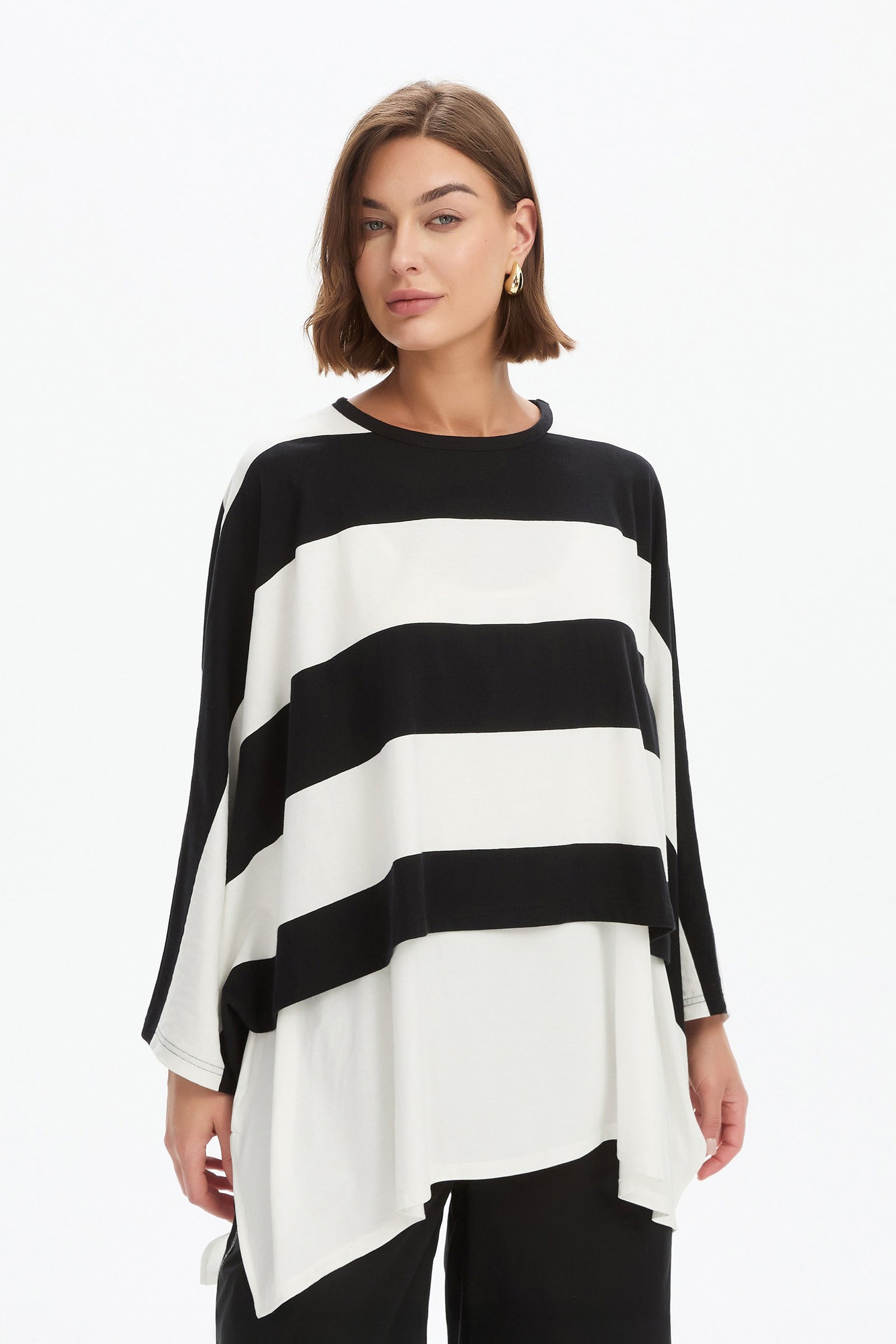 STRIPE OVERSIZED LAYER TOP
