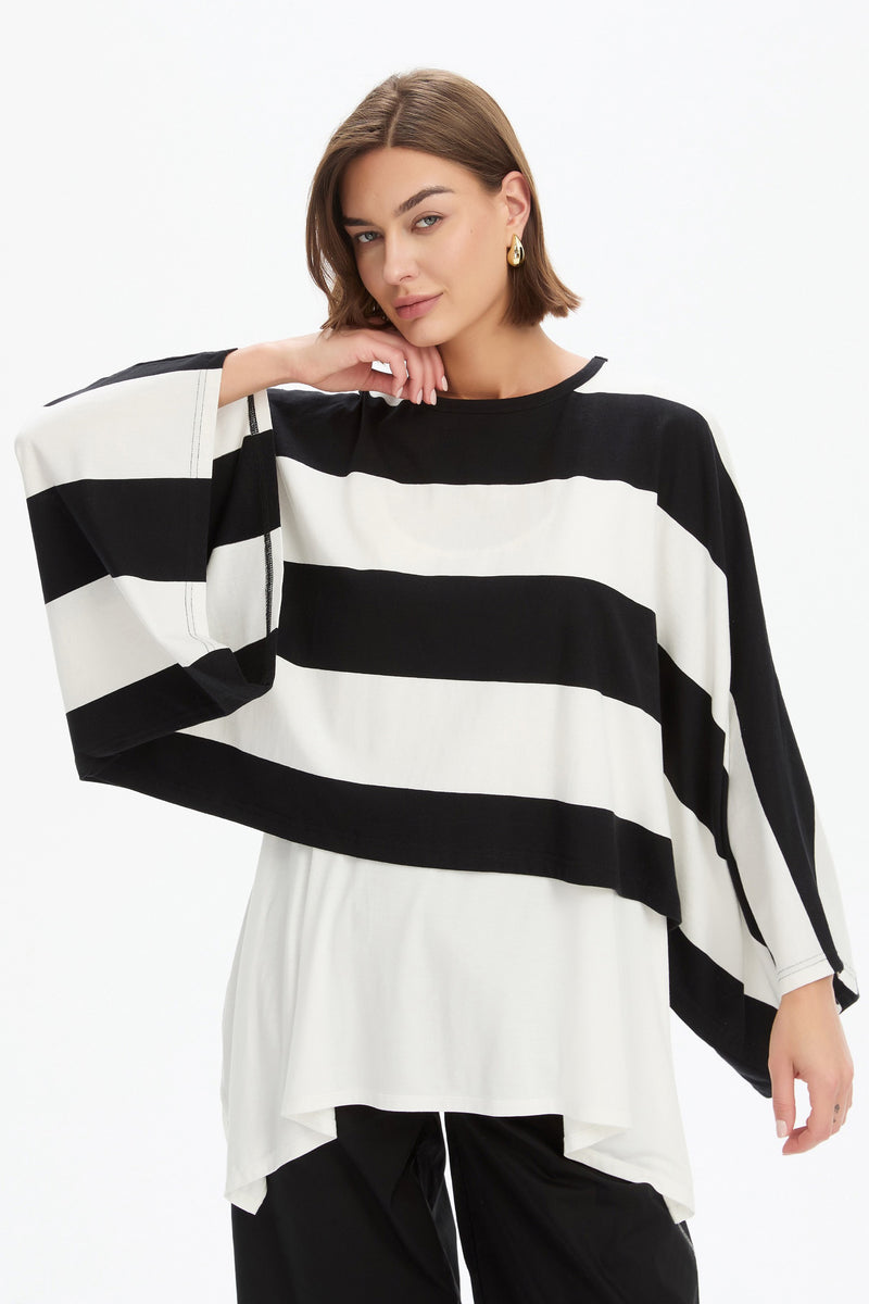 STRIPE OVERSIZED LAYER TOP