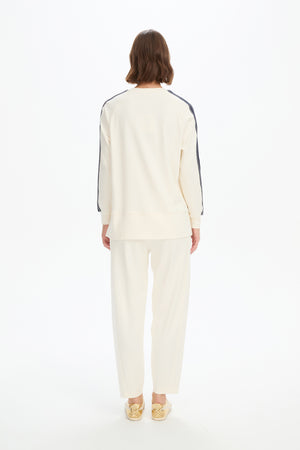 STRIPE SLEEVE SWEAT (SUMMER WEIGHT)