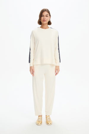 STRIPE SLEEVE SWEAT (SUMMER WEIGHT)