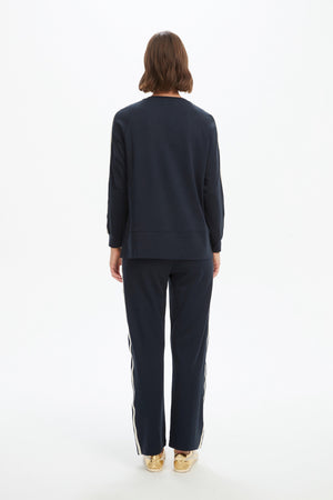 STRIPE SLEEVE SWEAT (SUMMER WEIGHT)