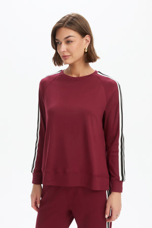 STRIPE SLEEVE SWEAT (SUMMER WEIGHT)