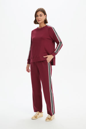 STRIPE SLEEVE SWEAT (SUMMER WEIGHT)
