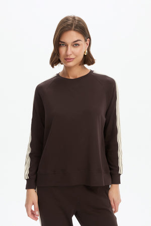 STRIPE SLEEVE SWEAT (SUMMER WEIGHT)