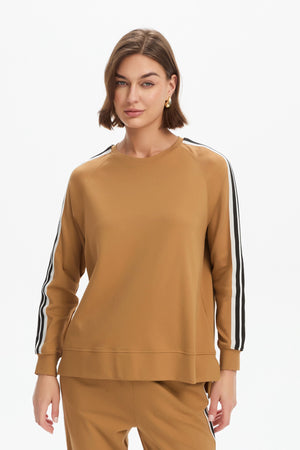 STRIPE SLEEVE SWEAT (SUMMER WEIGHT)