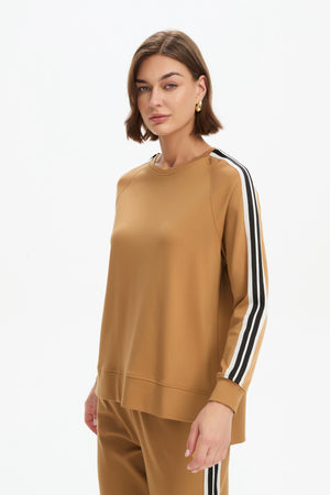 STRIPE SLEEVE SWEAT (SUMMER WEIGHT)