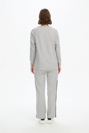 STRIPE SLEEVE SWEAT (SUMMER WEIGHT)